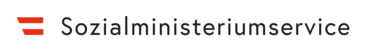 Logo des Sozialministeriumservice: eine kleine Österreichflagge, daneben der Schriftzug "Sozialministeriumservice"